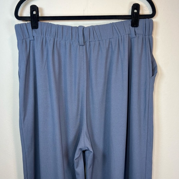 Halara Flex High Waist Pocket Wide Leg Waffle Work Pants Blue Gray NEW XL Petite - Picture 12 of 14